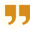 Quotation symbol inside white circle